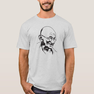 Retro Porträt-Schablone gandhi Indiens T-Shirt