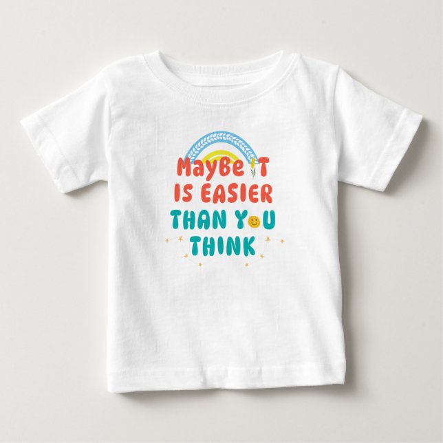 Retro Positiv Zitat T-Shirt (Vorderseite)