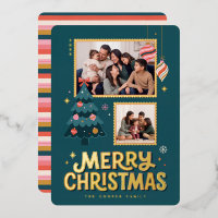 Retro-Post-Briefmarken-Frohe-Weihnachten-Collage
