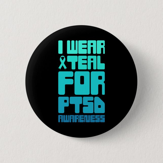 Retro Post Traumatic Stress Ptsd Awareness 1 Button (Vorderseite)