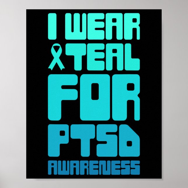 Retro Post Traumatic Stress Ptsd Awareness 1 Poster (Vorne)
