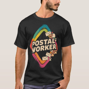 Retro-Postbote liefert täglich Post aus T-Shirt