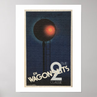 Retro poster der französischen Eisenbahn
