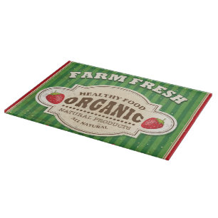 Retro-Poster-Design für frische Farmprodukte Schneidebrett