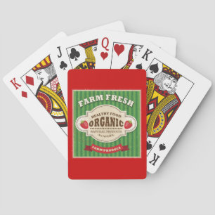 Retro-Poster-Design für frische Farmprodukte Spielkarten