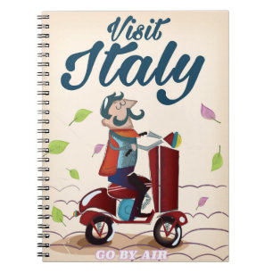Retro-Poster für italienische Cartoon Notizblock