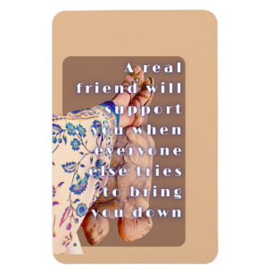 Retro-Poster REAL FRIENDSHIP Lady und ihre Tortois Magnet