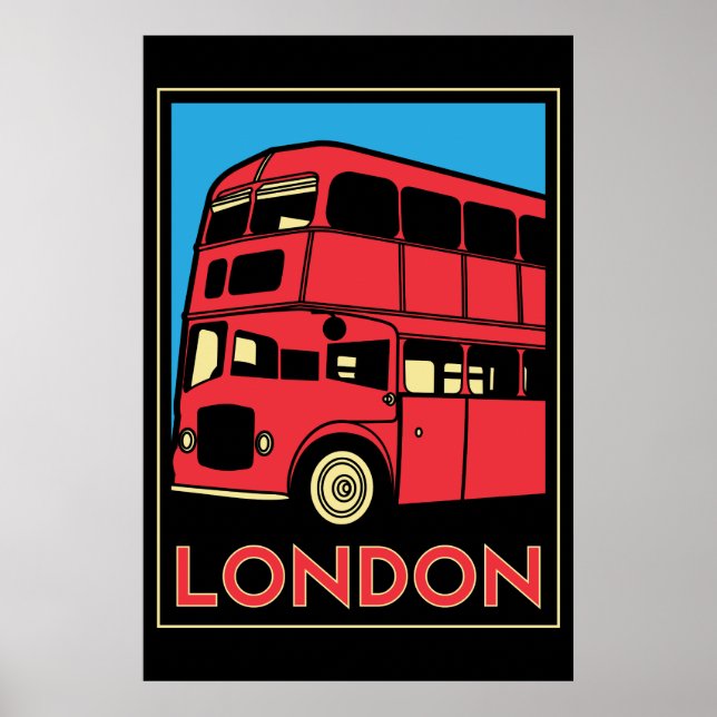 Retro-Poster vom Londoner Westminster-Deko Poster (Vorne)