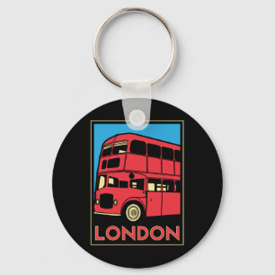 Retro-Poster vom Londoner Westminster-Deko Schlüsselanhänger