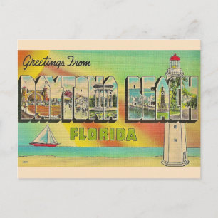 Retro-Postkarte aus Daytona Beach Postkarte