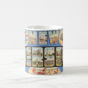 Retro-Postkarte aus New Jersey Kaffeetasse