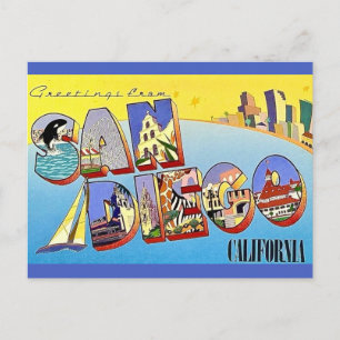 Retro-Postkarte aus San Diego Postkarte