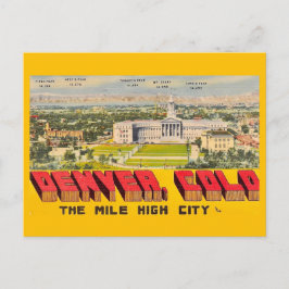 Retro-Postkarte Denver Colorado Postkarte