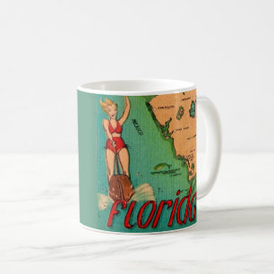 Retro Postkarte von Florida Kaffeetasse