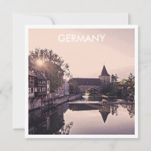 Retro-Postkarte von Nürnberg, Deutschland