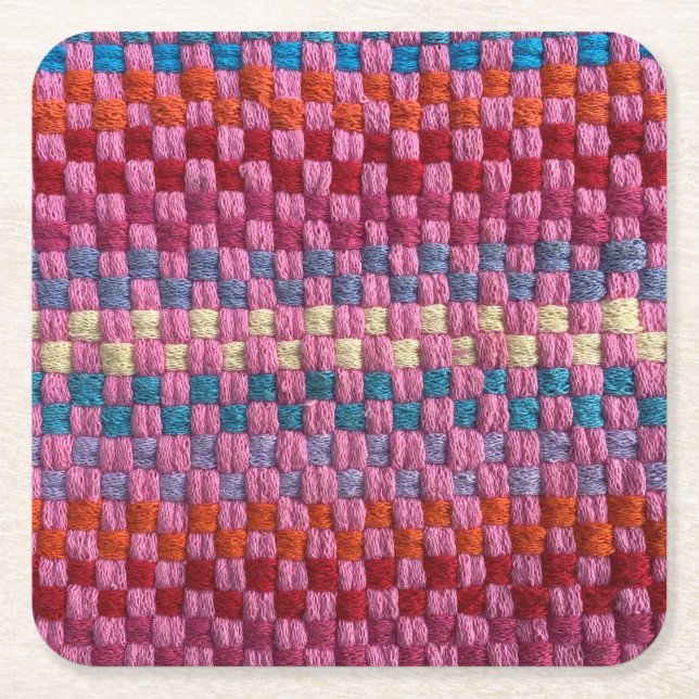 Retro Potholder Karo Paper Untersetzer (Vorderseite)
