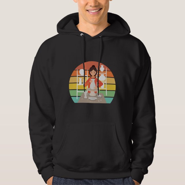 Retro-Potterie Keramik Kiln Hoodie (Vorderseite)