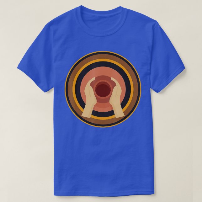 Retro Pottery Wheel Clay Artist Keramik Bildhauer  T-Shirt (Design vorne)