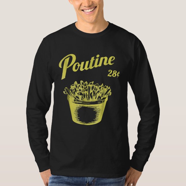 Retro Poutine   Kanada   Montreal T-Shirt (Vorderseite)