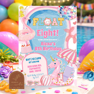 Retro-preppy-Schwimmhilfe zum Poolparty-Mädchen-Ge Einladung