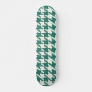 Retro Preppy Sporwear Checkered - Field Green Skateboard