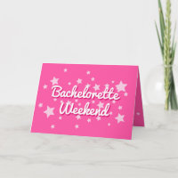Retro Pretty Pink Stars Bachelorette 