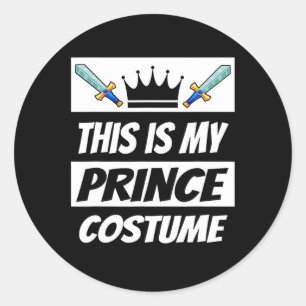 Retro Prince Costume Spaß Halloween Kostüm Männer  Runder Aufkleber