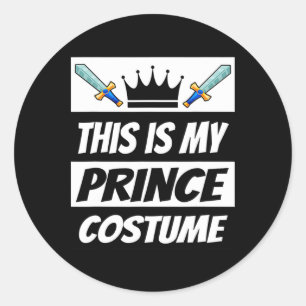 Retro Prince Costume Spaß Halloween Kostüm Männer Runder Aufkleber