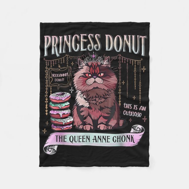 Retro Princess Donut Dungeon Crawler Carl Book Lov Fleecedecke (Vorderseite)