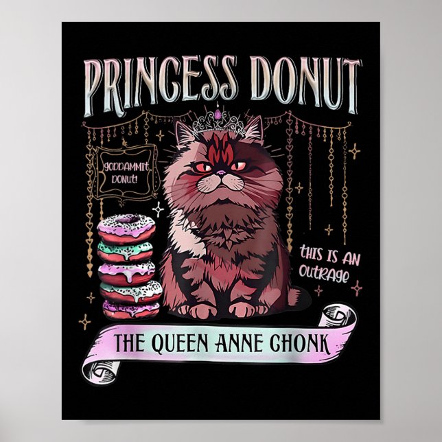 Retro Princess Donut Dungeon Crawler Carl Book Lov Poster (Vorne)