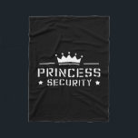Retro Princess Security Boys Brother Birthday Vate Fleecedecke<br><div class="desc">Retro Princess Security Boys Brother Birthday Vater & Amp; Mama</div>