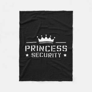 Retro Princess Security Boys Brother Birthday Vate Fleecedecke