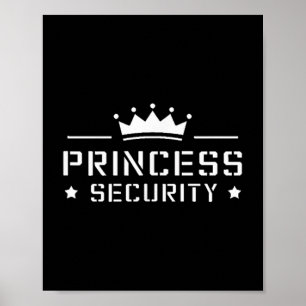 Retro Princess Security Boys Brother Birthday Vate Poster