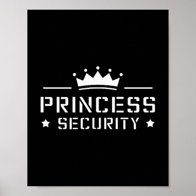 Retro Princess Security Boys Brother Birthday Vate Poster (Vorne)