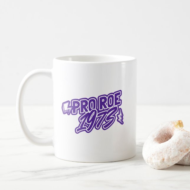 Retro Pro Roe 1973 | Frauenrechte roe / wade Cof Kaffeetasse (Mit Donut)