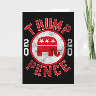 Retro Pro-Trump Pence Republikaner Elefant Make Li Karte