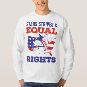 Retro Pro Wahl Weibliche Sterne Streifen gleich ho T-Shirt