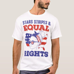Retro Pro Wahl Weibliche Sterne Streifen gleich ho T-Shirt