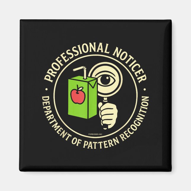 Retro Professional Noticer Department Of Pattern R Magnet (Vorne)