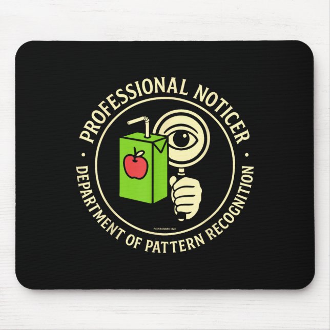 Retro Professional Noticer Department Of Pattern R Mousepad (Vorne)