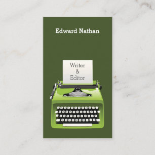 Retro professionelle Schreibmaschine QR-Code Visitenkarte