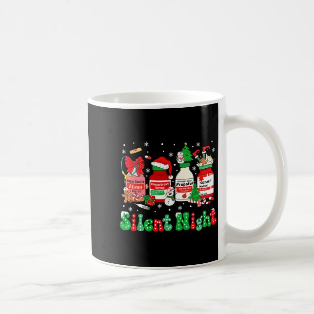 Retro Profol Silent Night Icu Nurses Funny Merry C Kaffeetasse (Rechts)