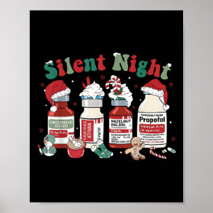 Retro Profol Stille Nacht Intensivstation Pfleger Poster