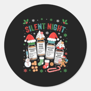 Retro Profol Stille Nacht Intensivstation Pfleger Runder Aufkleber