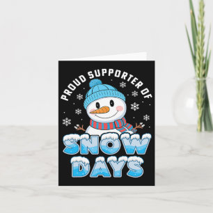 Retro-Proud-Unterstützer von Snow Days Lehrerin Ch Karte