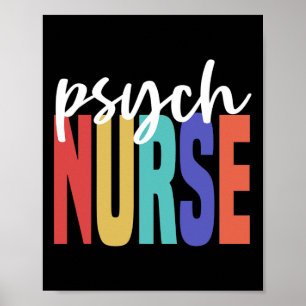 Retro-Psych-Krankenschwester Psychiatrische Pflege Poster