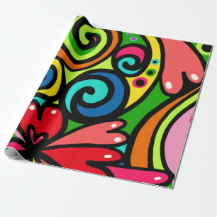 Retro Psychedelic Geschenkpapier