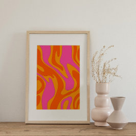 Retro Psychedelic Groovy Colorful Poster