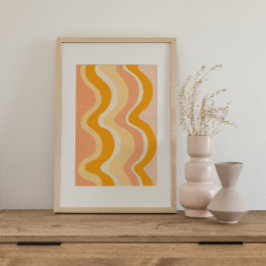 Retro Psychedelic Groovy Colorful Poster