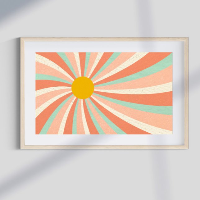 Retro Psychedelic Groovy Colorful Poster (Von Creator hochgeladen)